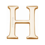 M Marcus Heritage Brass Letter H - Pin Fix 51mm